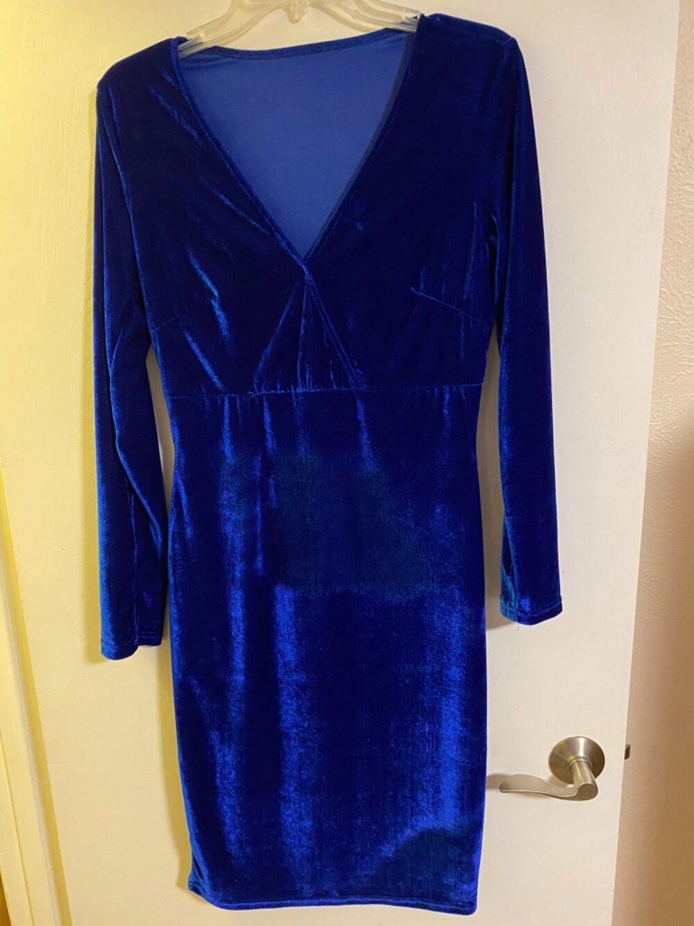 Royal Blue Velvet Dress
